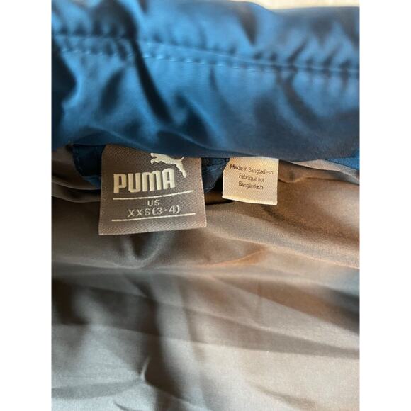 PUMA PUFFER VEST Toddler Size XXS 3-4 Grey‎ and Blue/Green - Picture 5 of 10